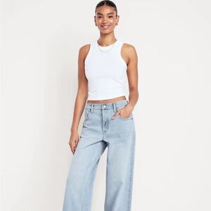 Old navy mid-rise slouchy wide legs jeans